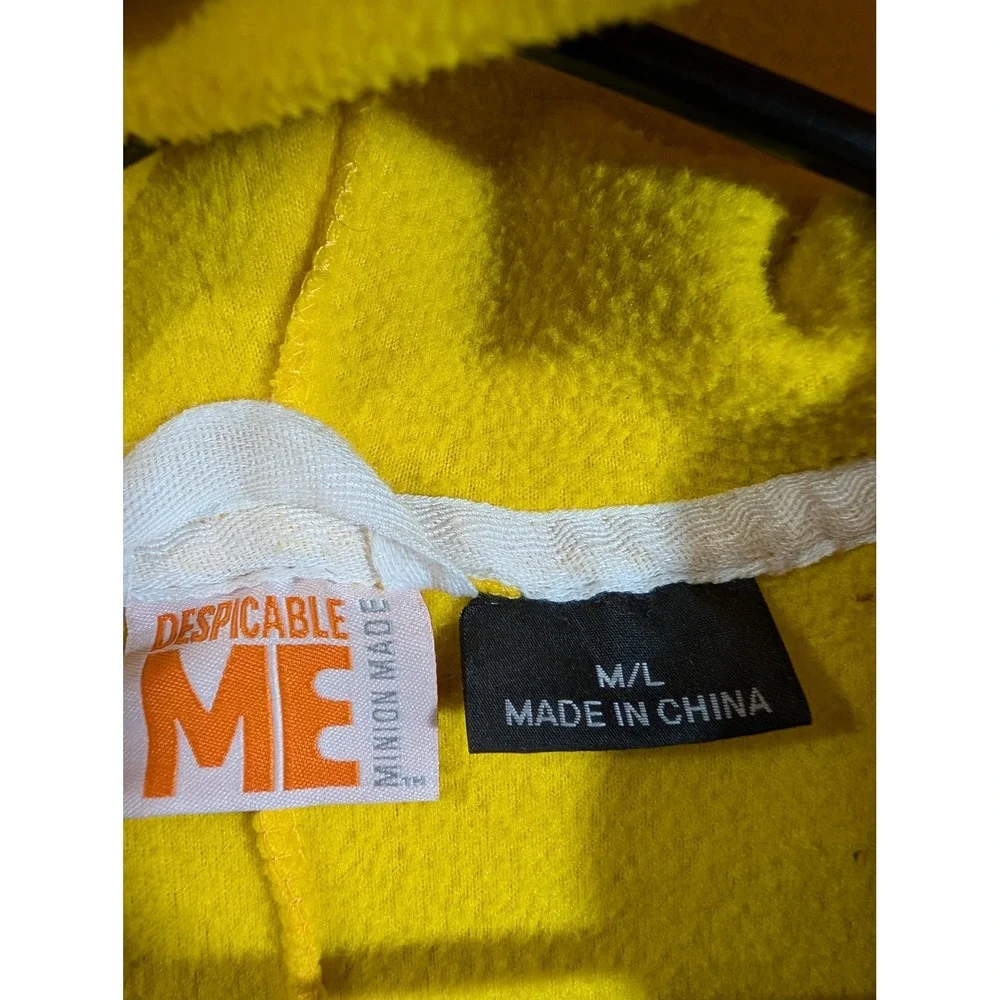 Despicable Me Minion One Piece‎ Pajamas Costume Fleece Jumpsuit M L